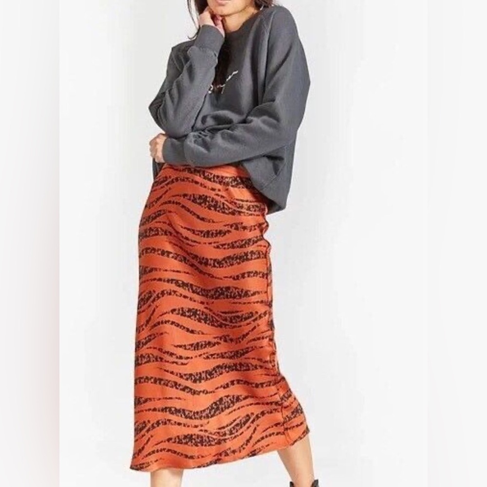 ANINE BING Bar Silk Zebra Skirt Size S - Picture 2 of 7